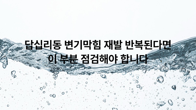 답십리동 변기막힘 재발 반복된다면 이 부분 점검해야 합니다