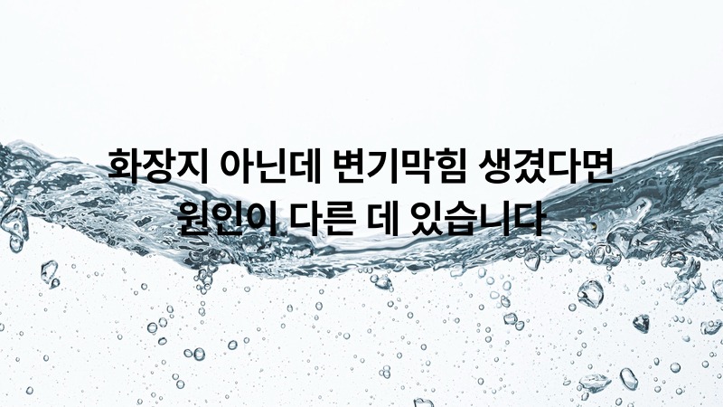 화장지 아닌데 변기막힘 생겼다면 원인이 다른 데 있습니다